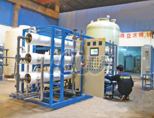 Режим автоматического управления промышленного оборудования очистки воды обратного осмоза 2 этапов